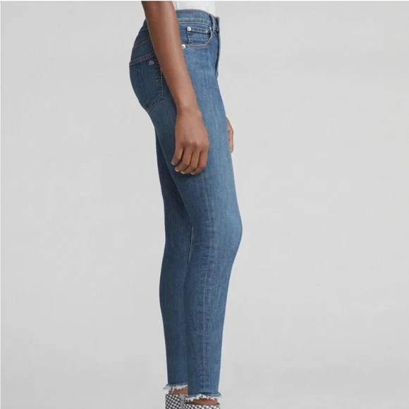 Rag & Bone High Rise Skinny Raw Hem Jeans - Picture 3 of 6